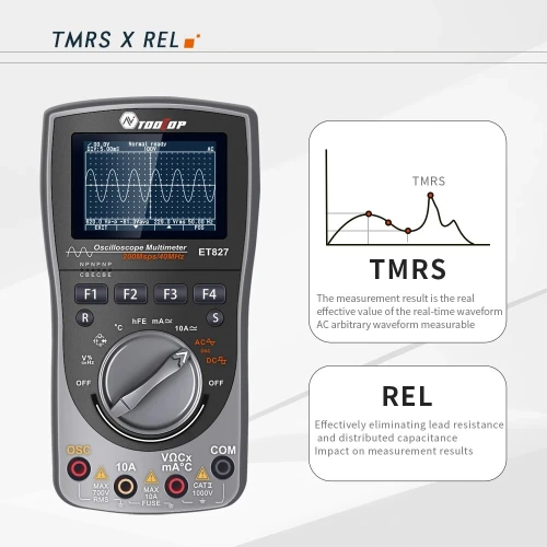 TOOLTOP ET827 numérique 40MHz 200Msps/S Oscilloscope multimètre réparation électronique outils de laboratoire 6000 points multimètre True RMS