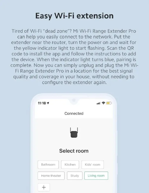 Xiaomi WiFi Amplificateur, 300M 2.4G 2 antenne, répéteur réseau, extenseur routeur, Extender Roteador