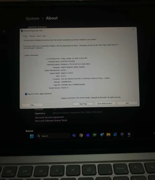 DELL INSPIRON 14 5418