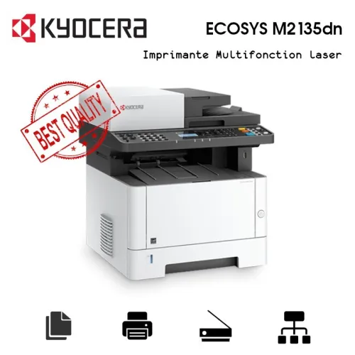 KYOCERA ECOSYS M 2135 DN- LASER- MONOCHROME- MULTIFONCTION- A4- 35PPM - RECTO VERSO AUTOMATIQUE