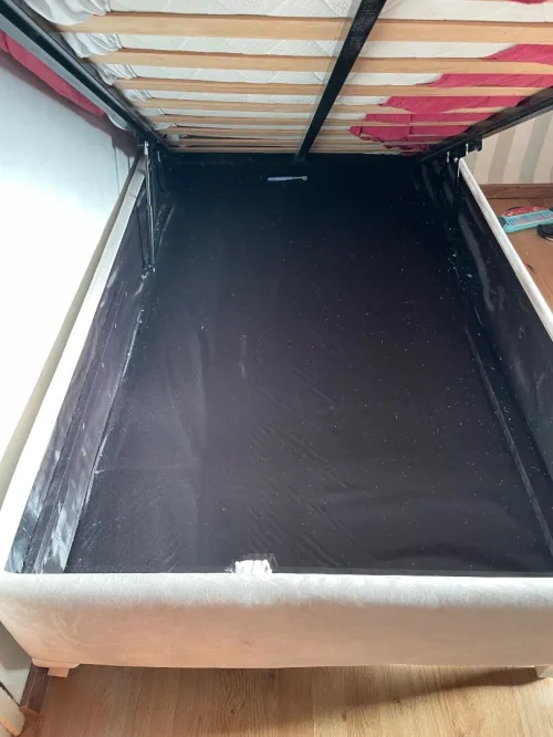 Lit 01 place et demi avec coffre avec matelas orthopédique offert