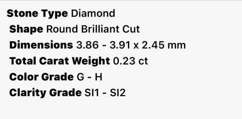Diamant 0.23 carat 