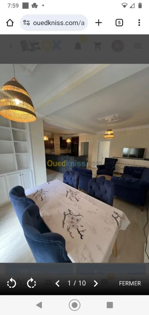 Location Appartement F3 Alger Souidania
