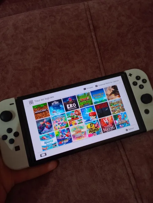 Nintendo switch oled flache +35 jeux+ protection
