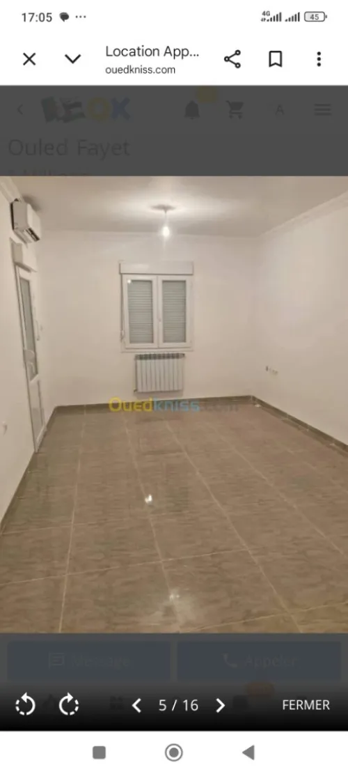 Location Appartement F5 Alger Ouled fayet