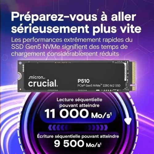 SSD nvme crucial p510 1 tb gen5