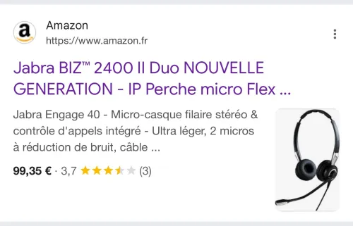 Casque Jabra BIZ 2400 Duo Flex