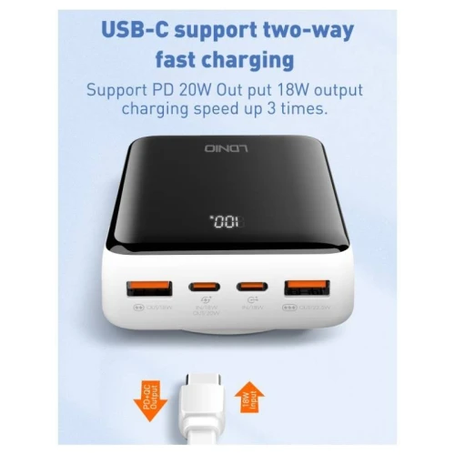 Ldnio power bank 20000 mah charge sans fil