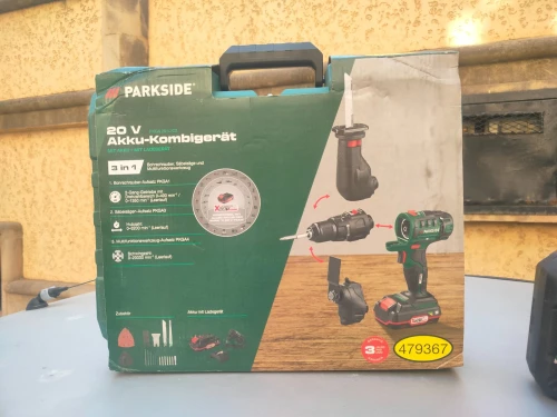 Visseuse Multifonction Parkside 20V 3 en 1 / Visseuse Perceuse, Ponceuse, Scie Sabre, Scie Plongeant