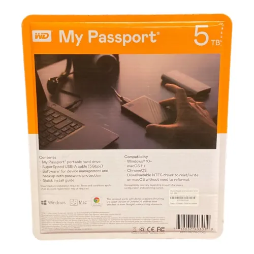 DISQUE DUR EXTERNE Western Digital MY PASSPORT 5TB 