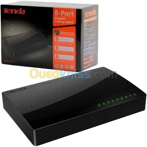 SWITCH RESEAU TENDA SG108 8 PORT GIGABITE