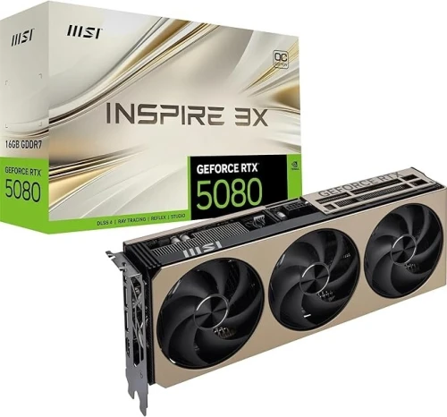 CARTE GRAPHIQUE MSI RTX 5080 16GB INSPIRE 3X OC