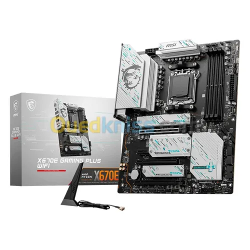 CARTE MERE MSI X670E GAMING PLUS WIFI  PCI-Express 5.0 16x - LAN 2.5 GBE - Wi-Fi 6E/Bluetooth 5.3