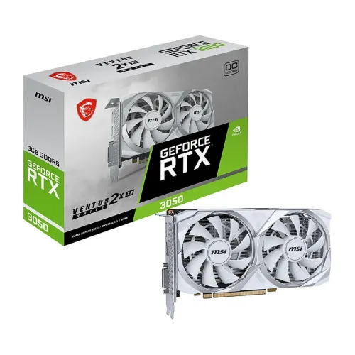 CARTE GRAPHIQUE MSI GeForce RTX 3050 VENTUS 2X XS WHITE 8GB OC
