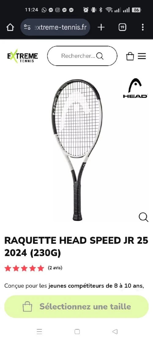 Raquettes tennis