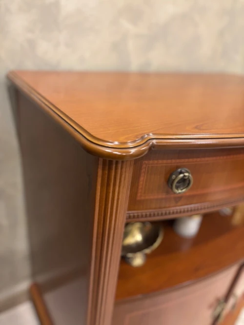 Console classique en bois être avec rangement avec des roues 80/45cm