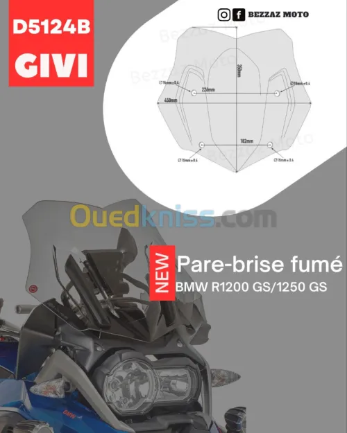 Visier Givi Moto BMW R 1200 GS R 1250 GS, R 1250 GS Adventure fumé
