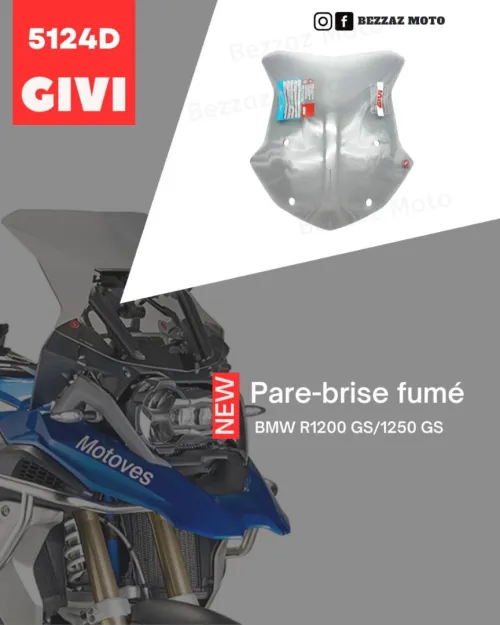 Pare-brise fumé Givi 5124D BMW R 1200 GS / R 1250 GS
