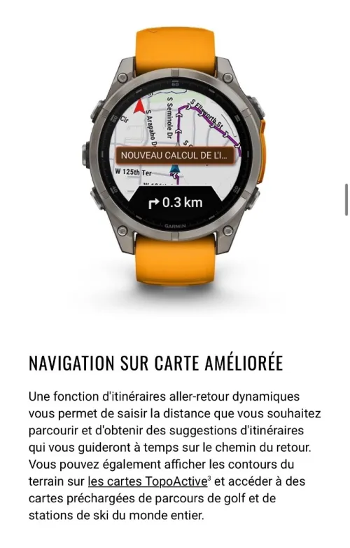 Garmin Fenix 8 47mm, AMOLED Sapphire, Titane Carbon Gray DLC