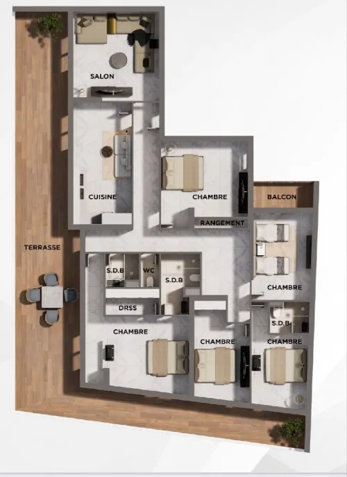 Vente Appartement Penthouse F6 Oran Bir el djir