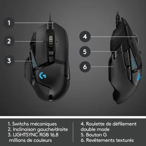 LOGITECH G502 HERO Souris Gamer