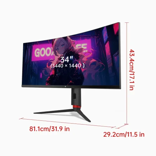 KTC Gaming Monitor H34S18S 34'' VA UWQHD 21;9 Curved 180Hz