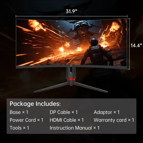 KTC Gaming Monitor H34S18S 34'' VA UWQHD 21;9 Curved 180Hz