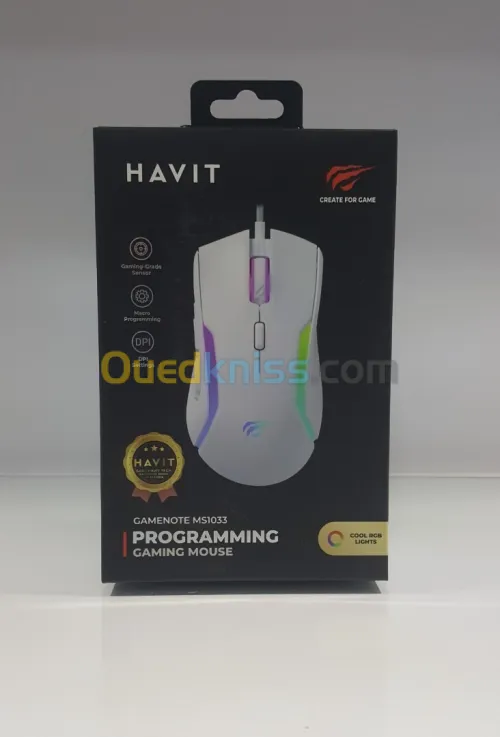 MOUSE HAVIT GAMENOTE MS1033 PROGRAMMING GAMING MOUSE RGB
