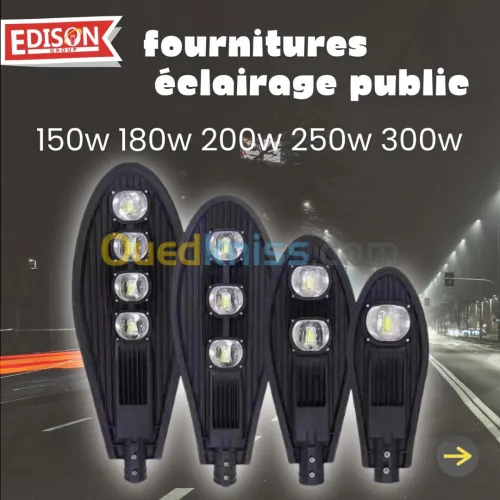 Fournitures luminaire led éclairage public