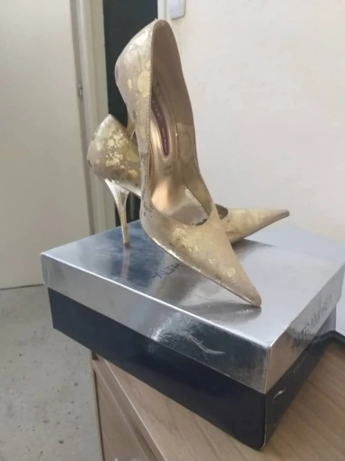 Chaussures soirée doré 