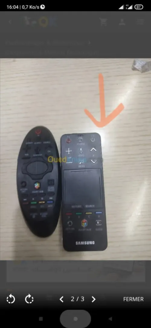  télécommande Samsung original et copie
