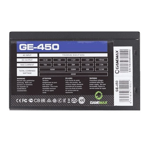 Alimentation gameMax 450 w