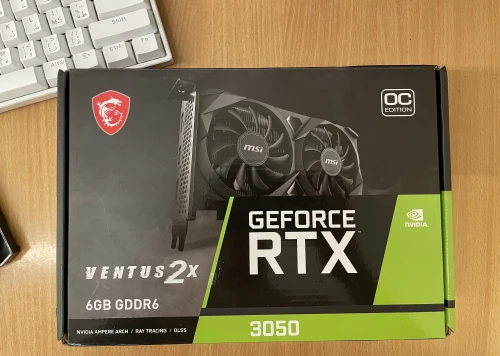 كارت شاشة RTX 3050 6GB MSI Ventus 2X بحالة ممتازة مع العلبة (البيع فقط)