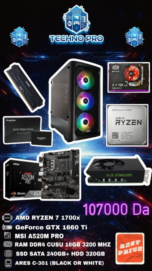 Config Pc /RYZEN 7 1700x / GTX 1660 TI / SSD+HDD