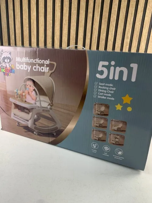 Chaise à bascule portable pour enfants avec poignée parentale