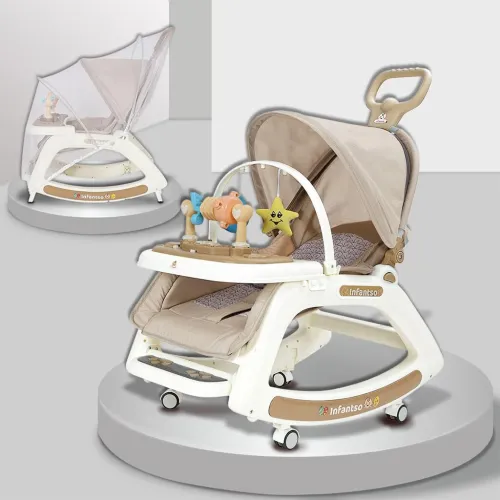 Chaise à bascule portable pour enfants avec poignée parentale