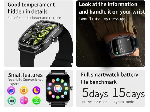 AOLONE SMART WATCH CURVE ECRON 2.01"  HIGH LUXURY