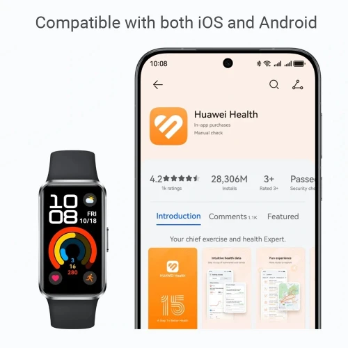 Huawei Band 10 Montre Version globale Compatible Avec IOS et Android