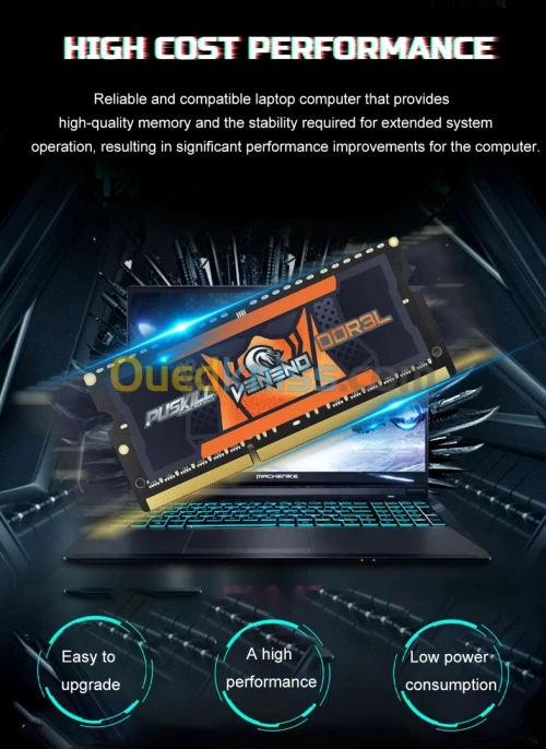 PUSKILL RAM DDR3L  pour ordinateur portable, 8 Go 1.35V, 1600MHz