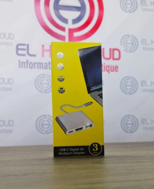 ADAPTATEUR HDMI 4k UHD USB-C DIGITAL AV  3 EN 1