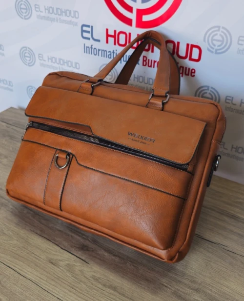 CARTABLE LAPTOP ET DOCUMENT EN SIMILI CUIR WEIXIER  Élégance & Praticité au Quotidien