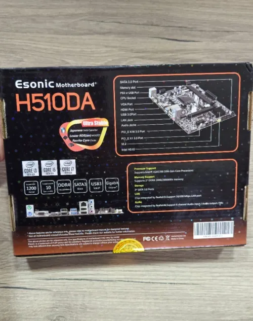 CARTE MÈRE ESONIC H510DA LGA1200 DDR4 10/11 GEN