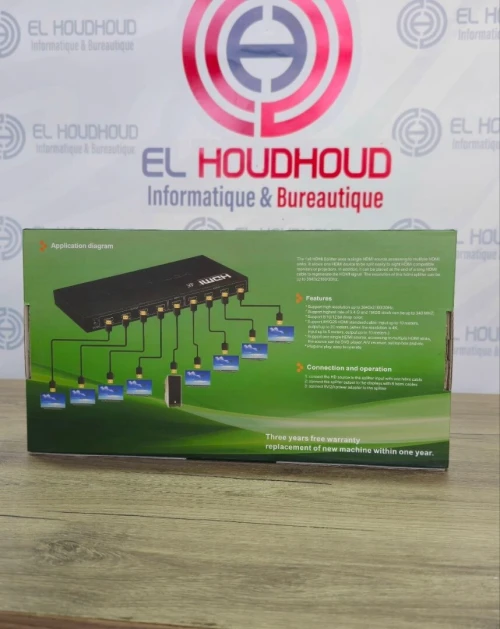 HDMI 4K 1x8 Splitter Dupliquez votre image sur 8 écrans en Ultra HD