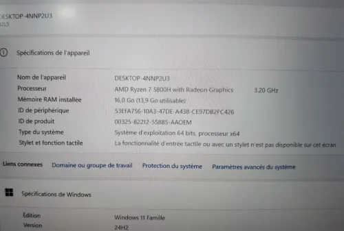 LENOVO IDEAPAD 5 PRO RYZEN 7 5800H 16GB 512GB 16P 2K FIH TÂCHE F L'ÉCRAN