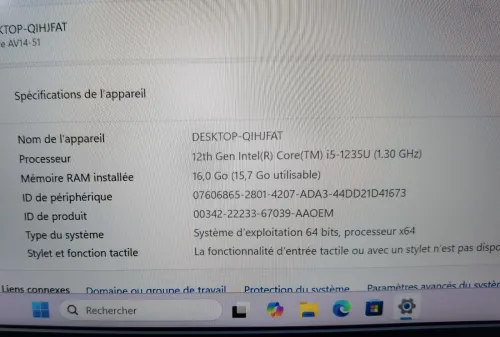 ACER ASPIRE VERO 14 AV14-51 CORE I5 1235U 16GB DDR5 512SSD