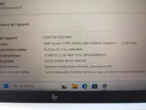 HP ELITEBOOK 845 G8 RYZEN 5 PRO 5650U 16GB DDR4 256SSD 14P