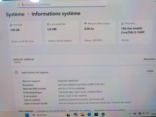 SAMSUNG GALAXY BOOK 3 X360 OLED I5 1340P 13ÈME 8GB 256SSD 13.3P OLED