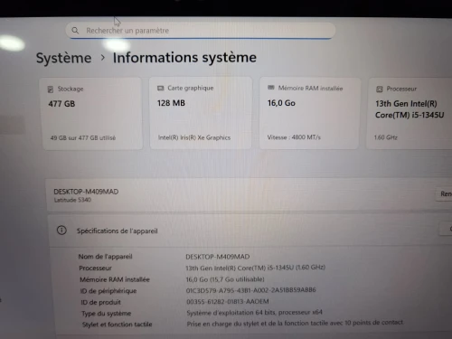 DELL LATITUDE 5340 X360 I5 1345U 16GB DDR5 512GB