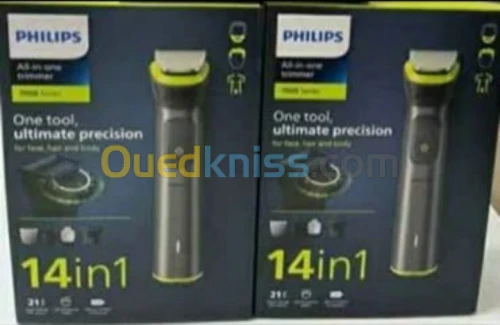 Tondeuse Phillips 14en1 avec sacoche, séries 7000 pour cheveux, visage, corps, parties intimes, nez.