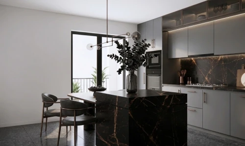 Aménagement de cuisines modernes 3D réaliste